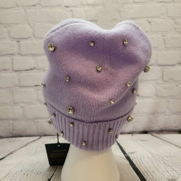 Charter Club Cashmere Embellished Cuffed Beanie main image 4